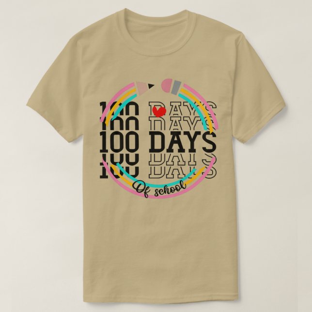 100 dagars skola för lärare Classic TShirt T Shirt (Design framsida)