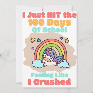100 dagars skola, jag Slå och krossade 100-dagarss Julkort