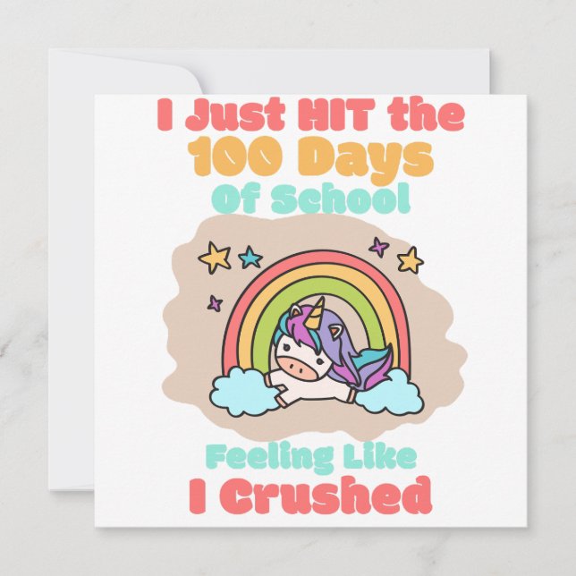 100 dagars skola, jag Slå och krossade 100-dagarss Kort (Framsida)