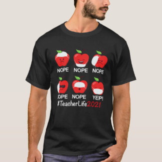100 dagars skola lärare äpple som bär mask fel t shirt
