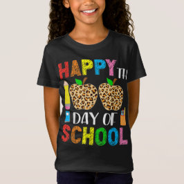 100 Dagars Skola Leopard Lärare Och Elev T Shirt