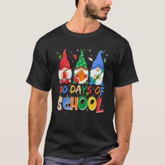 100 dagars skola rolig gnom virtuellt lärande te t shirt