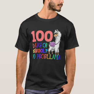 100 dagars skola utan Llama-lärare eller Student T Shirt