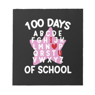 100 dagars skolalfabet 100 dagars lärare anteckningsblock