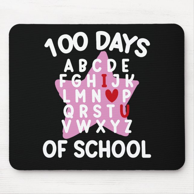 100 dagars skolalfabet 100 dagars lärare musmatta (Framsidan)