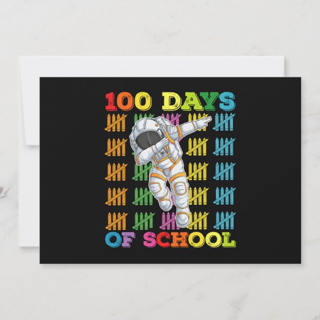 100 dagars skolastronautlärare inbjudningar (Framsida)