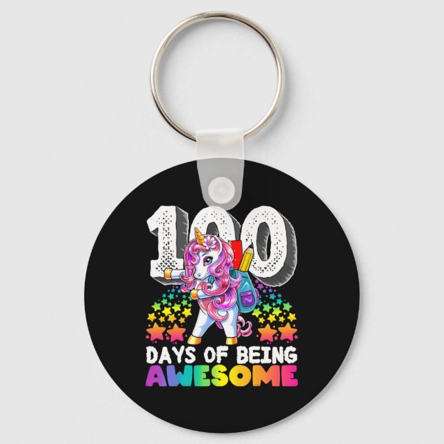 100 dagars skolavhopp för flickor nyckelring (Framsida)