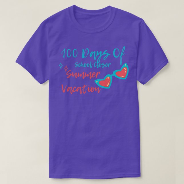100 dagars skolavslutning sommaruppehåll 20 t shirt (Design framsida)