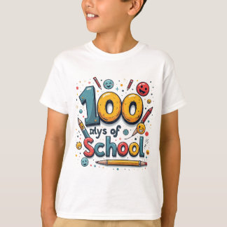100 dagars skolbarnsdesign t shirt