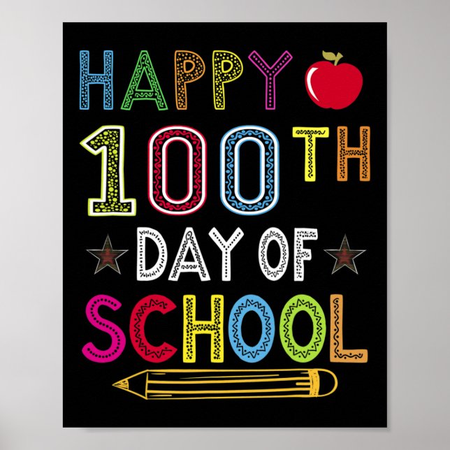 100 dagars skolbarnsgåva till Student Poster (Framsidan)