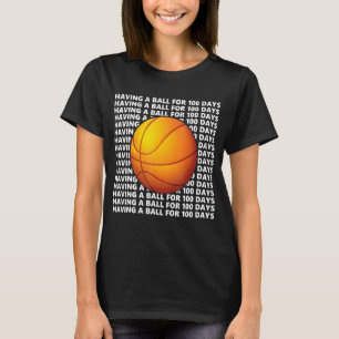 100 dagars skolbasket 100 dagars Bollar T Shirt