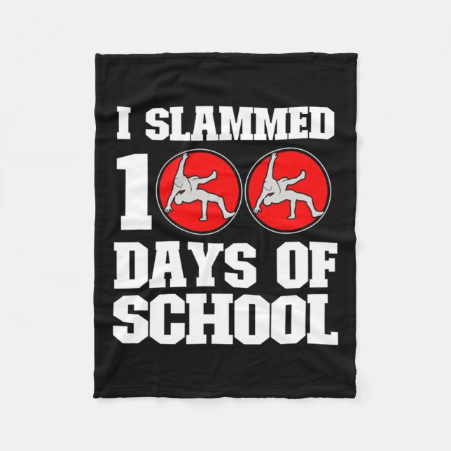 100 dagars skolbrottning 100 dagars pojke fleecefilt (Framsidan)
