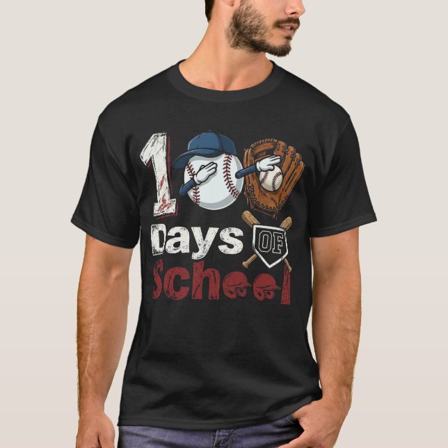100 dagars skoldabba baseball T-shirt (Framsida)