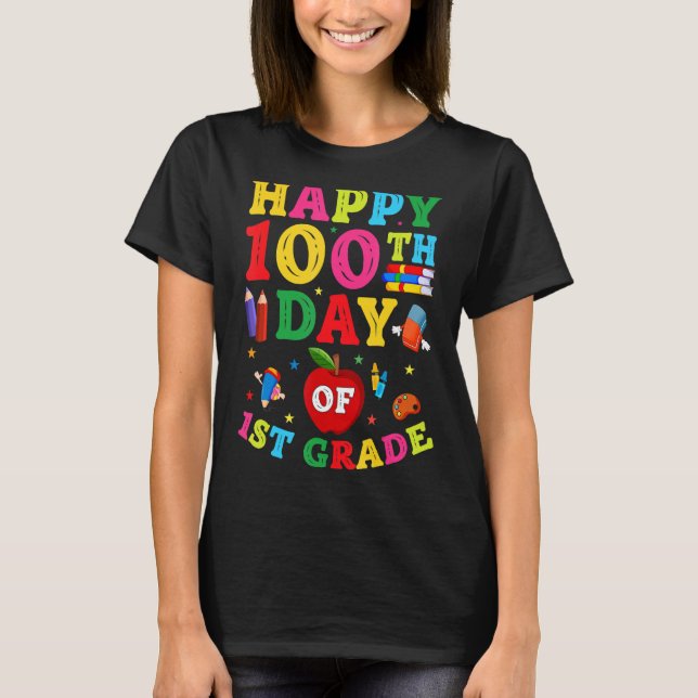 100 dagars skoldag 100:e Klass Kids Girls Boys T Shirt (Framsida)