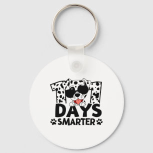 100 dagars skoldag Dalmatien Hund Boy Kid 100 Dag Nyckelring