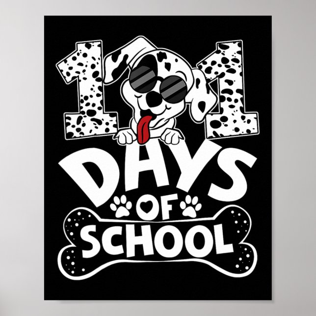 100 dagars skoldag Dalmatien Hund Boy Kid 100 Dag Poster (Framsidan)