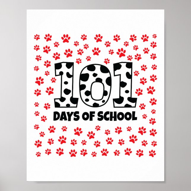 100 dagars skoldag Dalmatien Hund Boy Kid 100 Dag Poster (Framsidan)