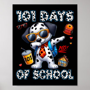 100 dagars skoldag Dalmatien Hund Boy Kid 100 Dag Poster