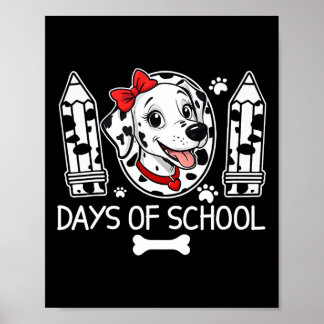 100 dagars skoldag Dalmatien Hund Boy Kid 100 Dag Poster