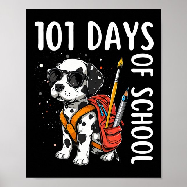 100 dagars skoldag Dalmatien Hund tröja För barn B Poster (Framsidan)
