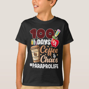 100 dagars skoldag i Lycklig 100 dagars kaffekaos T Shirt