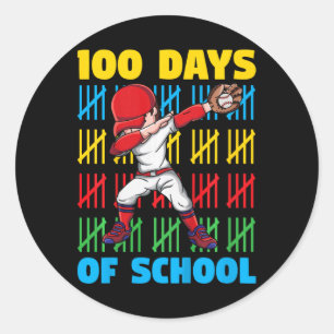 100 dagars skoldagar 100 skoldagar runt klistermärke