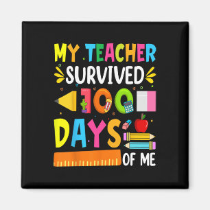 100 dagars skoldagars barnlärargåva Fu Magnet