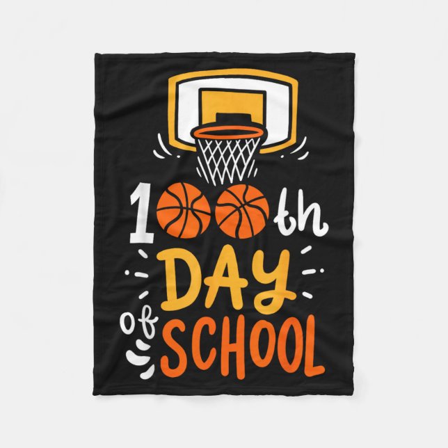 100 dagars skoldagsbasket fleecefilt (Framsidan)