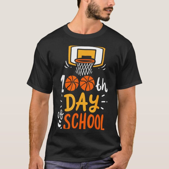 100 dagars skoldagsbasket t shirt (Framsida)