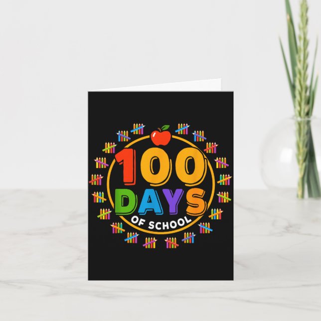 100 dagars skoldesign glad 100:e dagen av kort (Framsida)