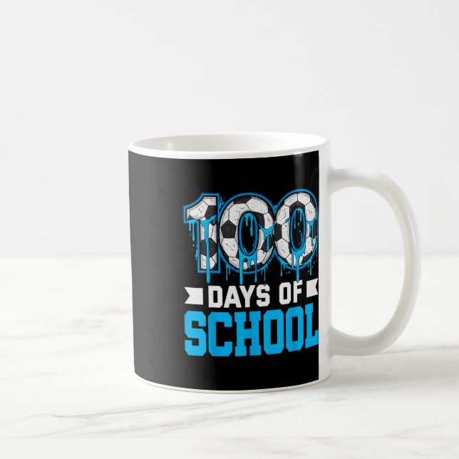 100 dagars skoldroppsfotboll 100:e skoldagen kaffemugg (Höger)