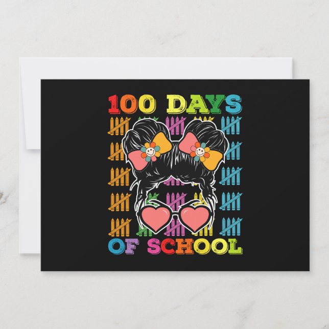 100 dagars skolelev inbjudningar (Framsida)