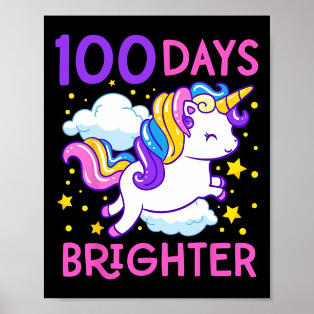 100 dagars skolenndag Brighter Kindergart Poster (Framsidan)