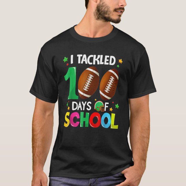 100 dagars skolfart, fotboll 100th D T Shirt (Framsida)
