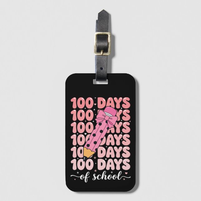 100 dagars skolfirande bagagebricka (Framsida vertikal)