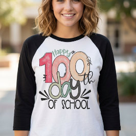 100 dagars skolfirande Basic Ärm Raglan T Shirt