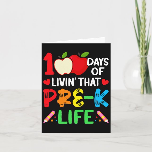 100 dagars skolföre-k-livslärare Student Kort (Framsida)