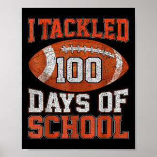 100 dagars skolfotboll 100 dagar för pojkar poster