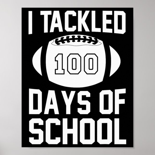 100 dagars skolfotboll 100 dagar för pojkar poster (Framsidan)