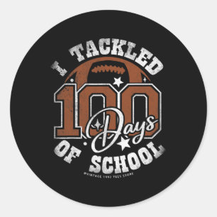 100 dagars skolfotboll 100 dagar runt klistermärke