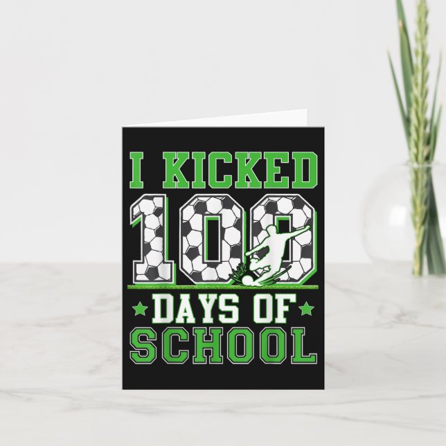100 dagars skolfotboll 100 dagars barn kort (Framsida)