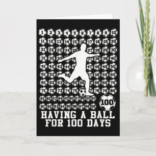 100 dagars skolfotboll för pojkar 100:e skoldagen kort
