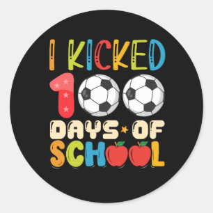 100 dagars skolfotboll i Älskare Runt Klistermärke