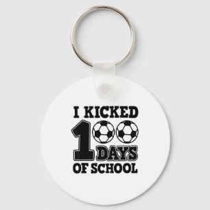 100 dagars skolfotboll nyckelring