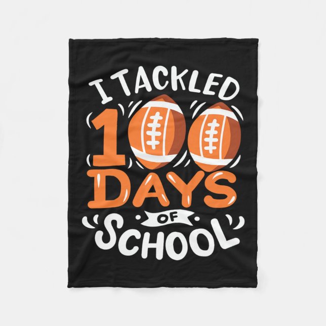 100 dagars skolfotboll tog jag upp 100 dagar fleecefilt (Framsidan)