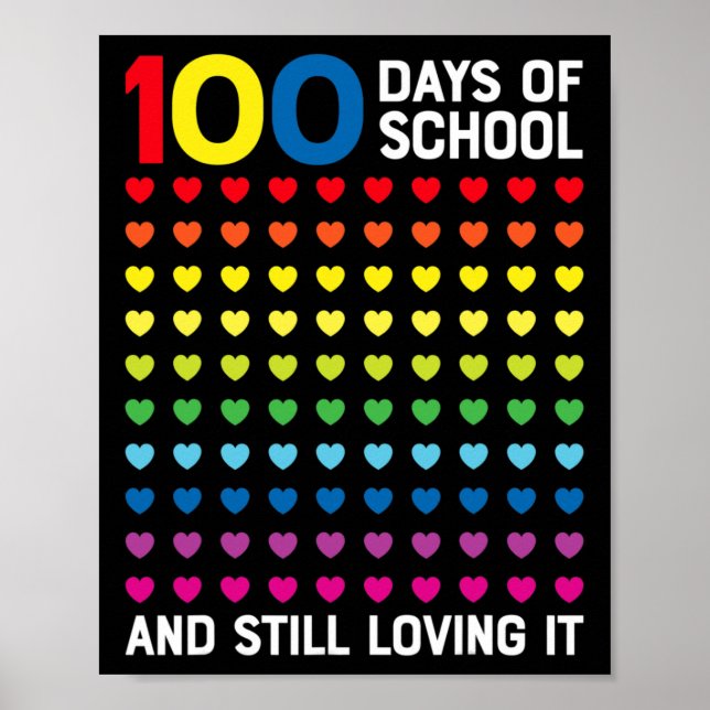 100 dagars skolgång: 100 dagars skoltid poster (Framsidan)