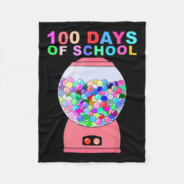 100 dagars skolgång i För barn i Maskin Fleecefilt (Framsidan)