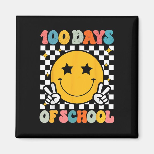 100 dagars skolgång i sjömil Ansikte Magnet (Framsidan)