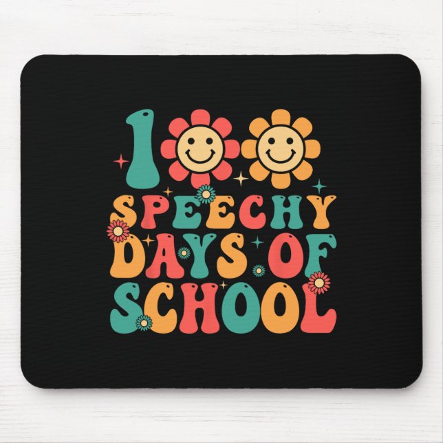 100 dagars skolgång Logoped Terapi Groovy Slp Lära Musmatta (Framsidan)