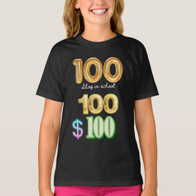 100 dagars skolgång t shirt (Framsida)